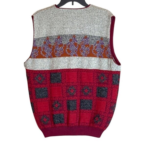 Vintage Baffo Men's Wool Blend Button Up Sleeveless Vest Italy Size Large - Picture 2 of 7